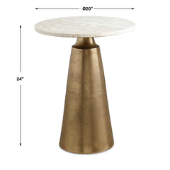 Midsummer Antique Brass Accent Table - Ornate Home