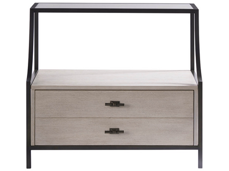 Midtown Beige Stone Top Nightstand - Ornate Home