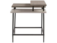 Midtown Beige/White End Table - Ornate Home