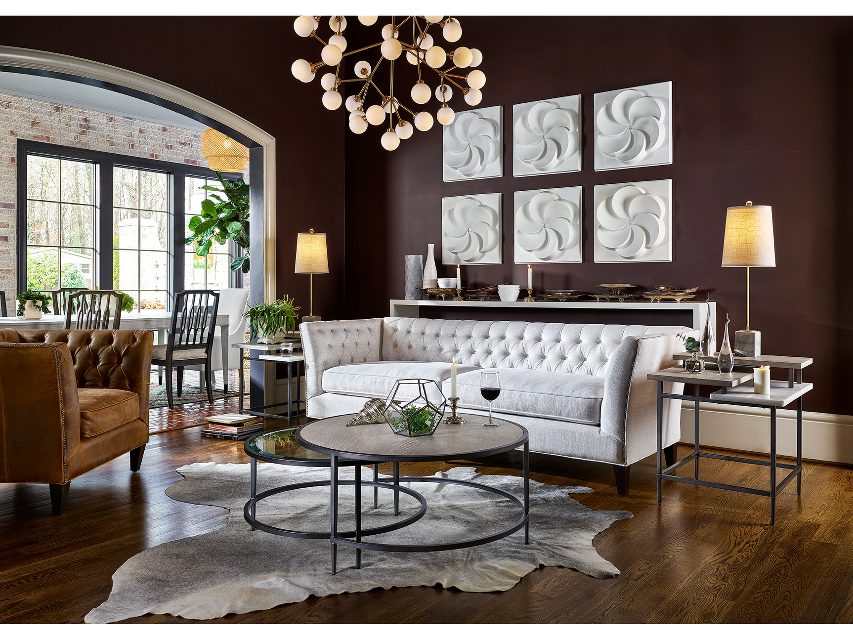 Midtown Beige/White End Table - Ornate Home