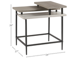 Midtown Beige/White End Table - Ornate Home