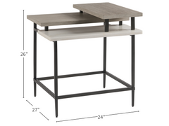 Midtown Beige/White End Table - Ornate Home