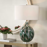 Mihaela Drip Glaze Blue/Green Table Lamp - Ornate Home