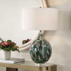 Mihaela Drip Glaze Blue/Green Table Lamp - Ornate Home