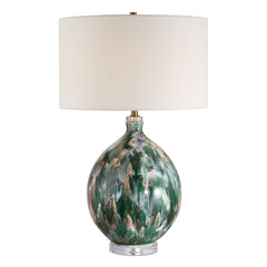 Mihaela Drip Glaze Blue/Green Table Lamp - Ornate Home