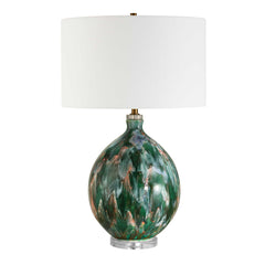 Mihaela Drip Glaze Blue/Green Table Lamp - Ornate Home
