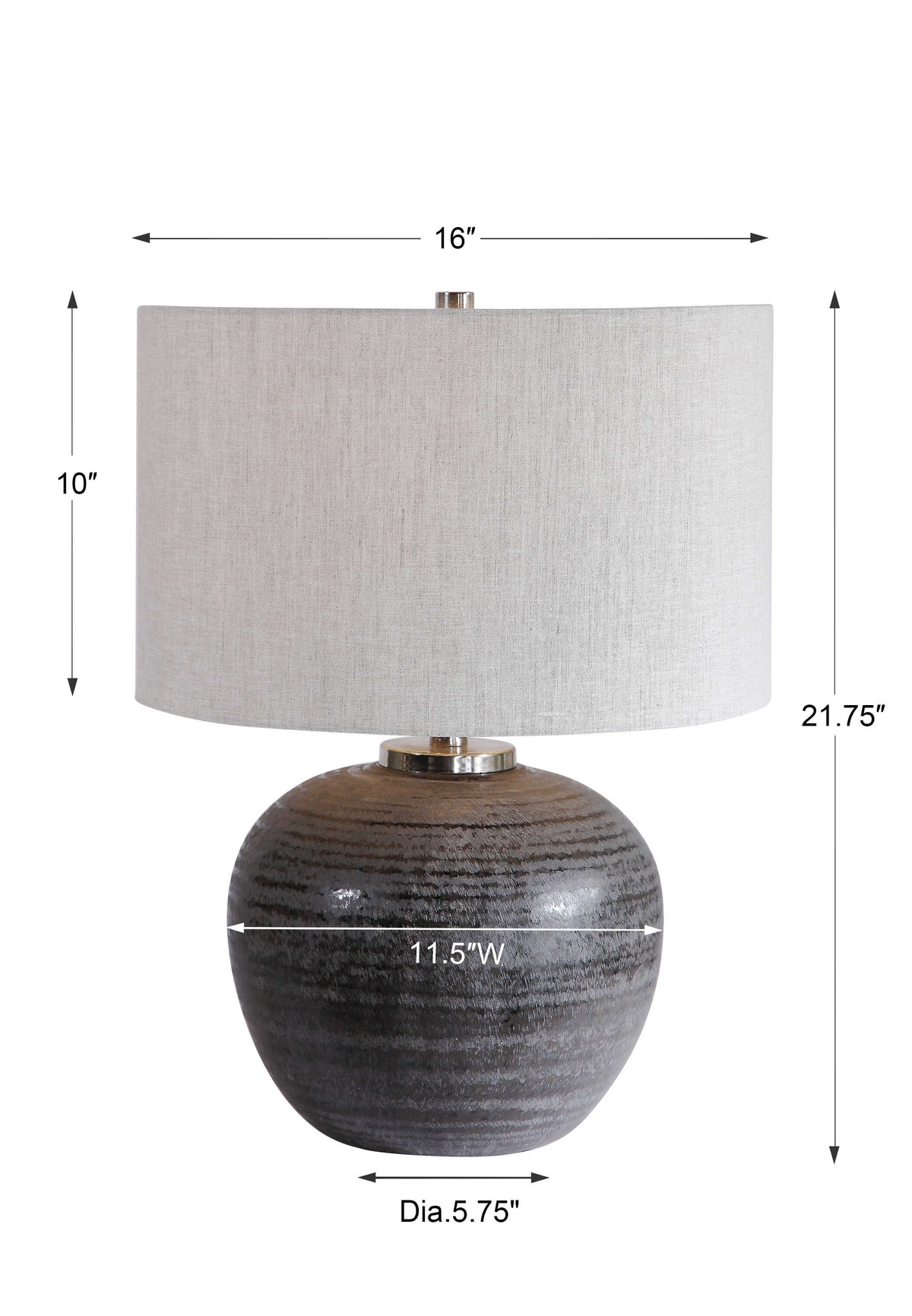 Mikkel Charcoal Table Lamp - Ornate Home
