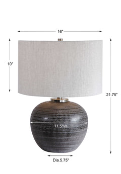 Mikkel Charcoal Table Lamp - Ornate Home