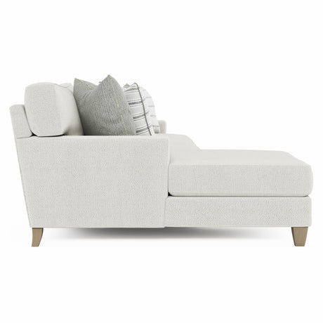 Mila Beige/Tan 3-Piece Fabric Sectional with Left Chaise - Ornate Home