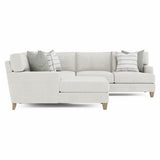 Mila Beige/Tan 4-Piece Fabric Sectional with Left Chaise - Ornate Home