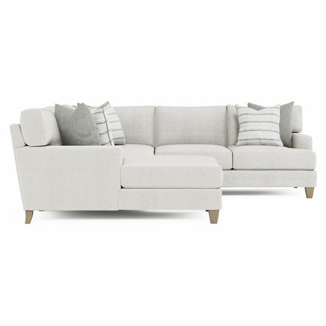 Mila Beige/Tan 4-Piece Fabric Sectional with Left Chaise - Ornate Home