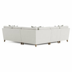 Mila Beige/Tan 4-Piece Fabric Sectional with Left Chaise - Ornate Home