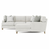 Mila Beige/Tan 4-Piece Fabric Sectional with Right Chaise - Ornate Home