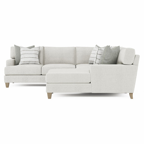 Mila Beige/Tan 4-Piece Fabric Sectional with Right Chaise - Ornate Home