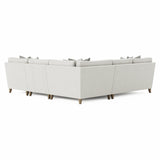 Mila Beige/Tan 4-Piece Fabric Sectional with Right Chaise - Ornate Home