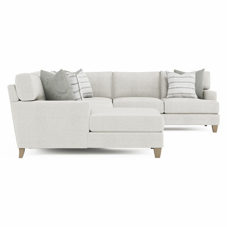 Mila Beige/Tan 5-Piece Fabric Sectional with Left Chaise - Ornate Home