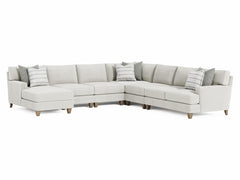 Mila Beige/Tan Fabric Left-Arm Chaise Sectional - Ornate Home