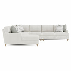 Mila Beige/Tan Fabric Left-Arm Chaise Sectional - Ornate Home