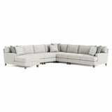 Mila Beige/Tan Fabric Left-Arm Chaise Sectional - Ornate Home