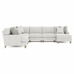 Mila Beige/Tan Fabric Right-Arm Chaise Sectional - Ornate Home
