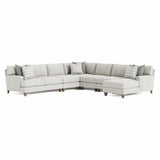 Mila Beige/Tan Fabric Right-Arm Chaise Sectional - Ornate Home