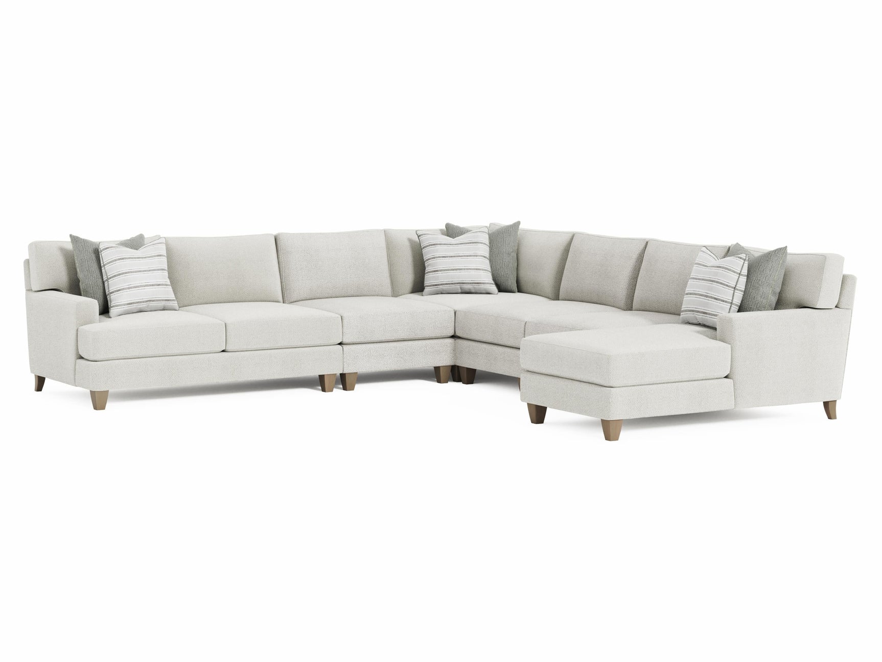 Mila Beige/Tan Fabric Sectional - Ornate Home