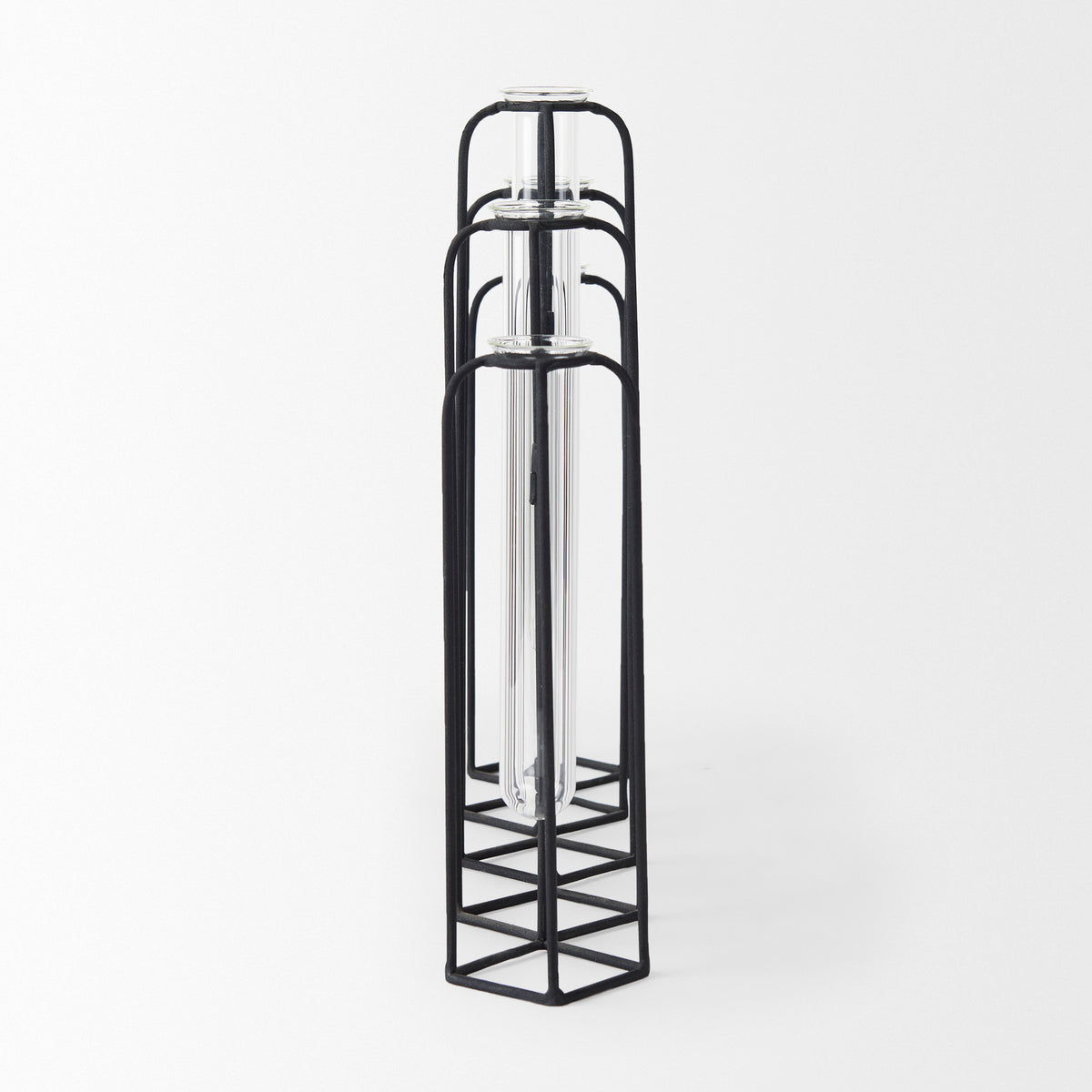 Mila Black Metal and Glass Decorative Accent - Ornate Home