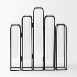 Mila Black Metal and Glass Decorative Accent - Ornate Home