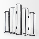 Mila Black Metal and Glass Decorative Accent - Ornate Home