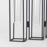 Mila Black Metal and Glass Decorative Accent - Ornate Home