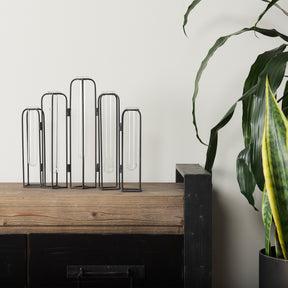 Mila Black Metal and Glass Decorative Accent - Ornate Home