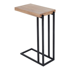 Mila Natural C Shaped Side Table - Ornate Home