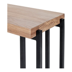 Mila Natural C Shaped Side Table - Ornate Home