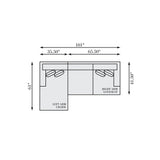Mila Smoky Grey Sectional - Ornate Home