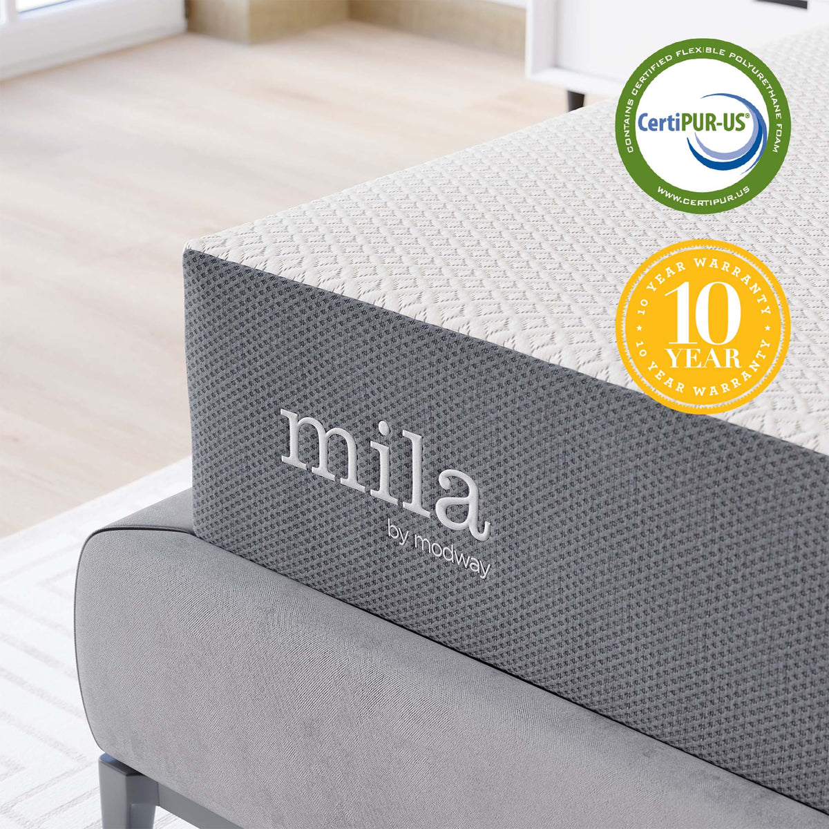 Mila White 10" Queen Mattress - Ornate Home