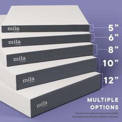 Mila White 12" King Mattress - Ornate Home