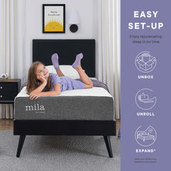 Mila White 5" Narrow Twin Mattress - Ornate Home