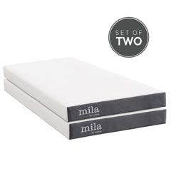 Mila White 6" Foam Twin Mattress (Set of 2) - Ornate Home