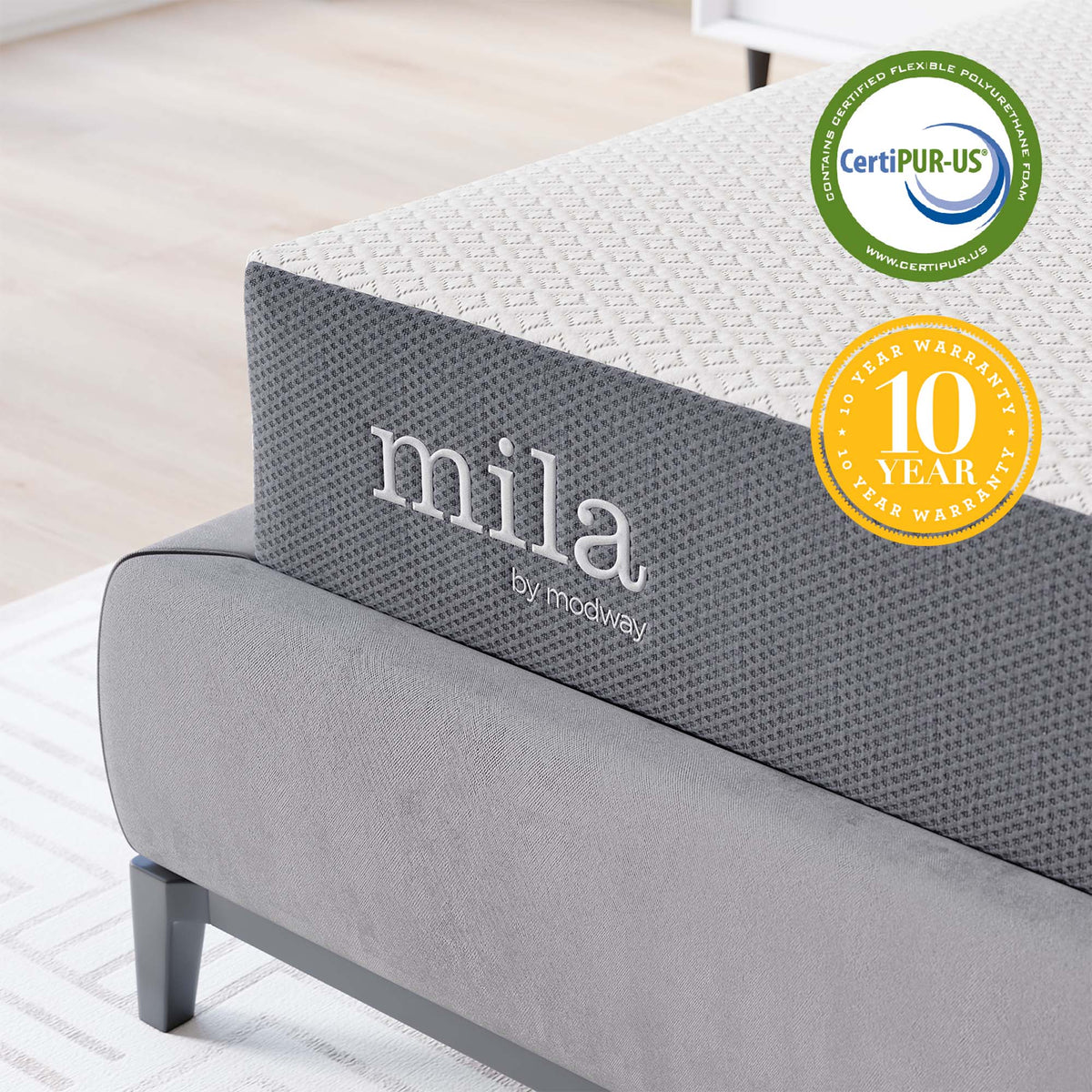 Mila White 8" King Mattress - Ornate Home