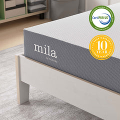 Mila White 8" Twin Mattress - Ornate Home