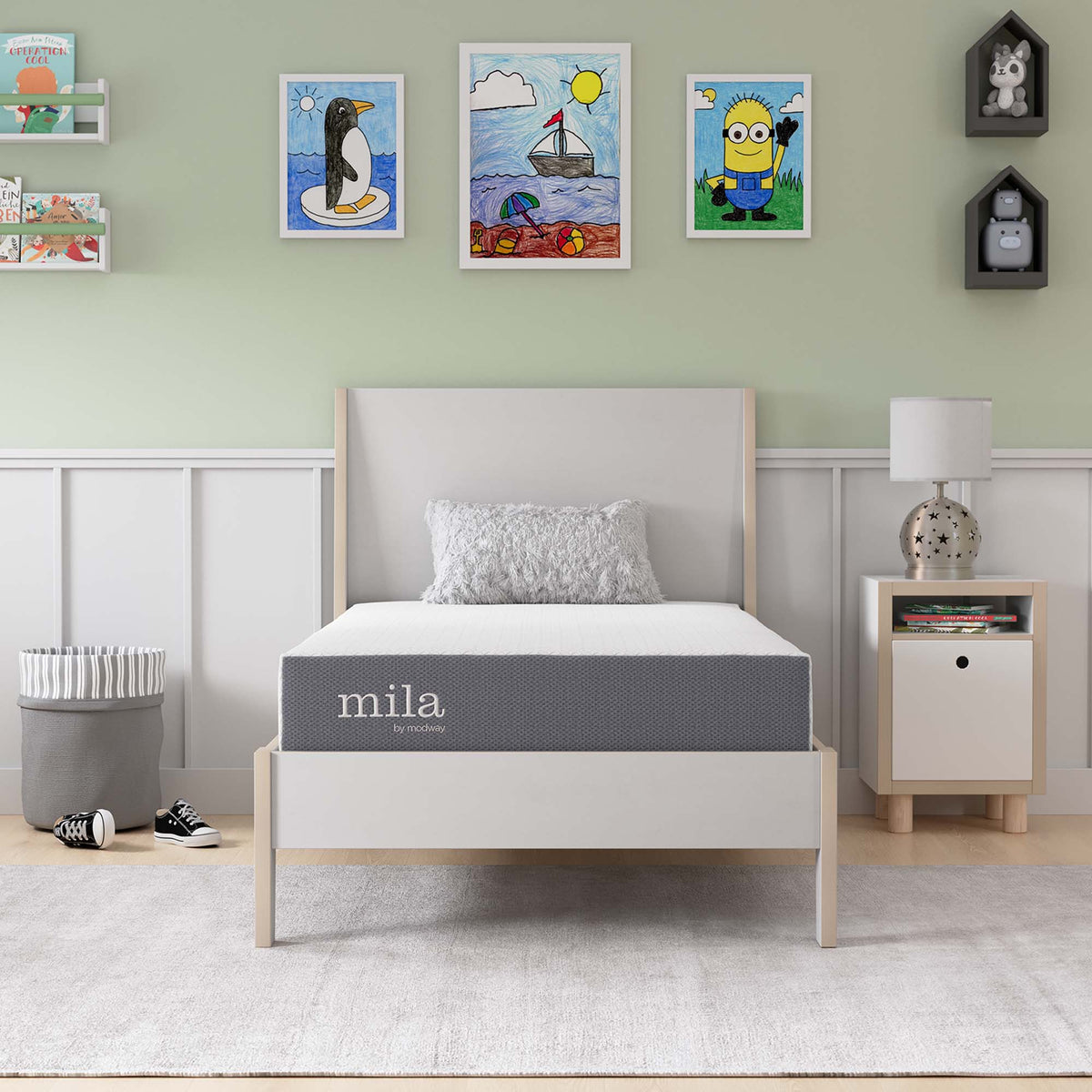 Mila White 8" Twin Mattress - Ornate Home