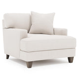 Mila White/Cream Fabric Chair - Ornate Home