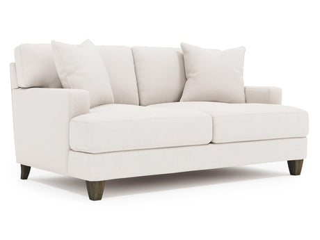 Mila White/Cream Fabric Loveseat - Ornate Home
