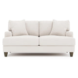 Mila White/Cream Fabric Loveseat - Ornate Home