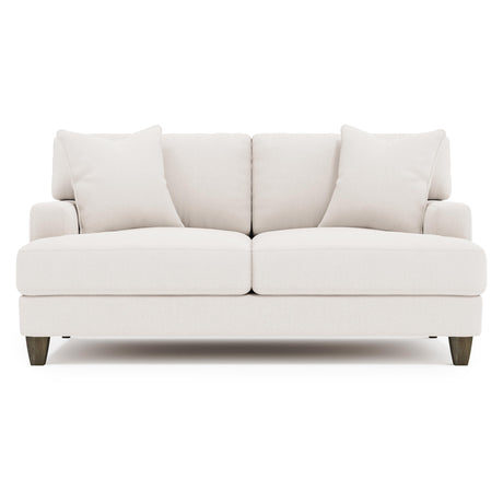 Mila White/Cream Fabric Loveseat - Ornate Home