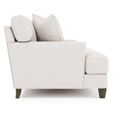 Mila White/Cream Fabric Loveseat - Ornate Home