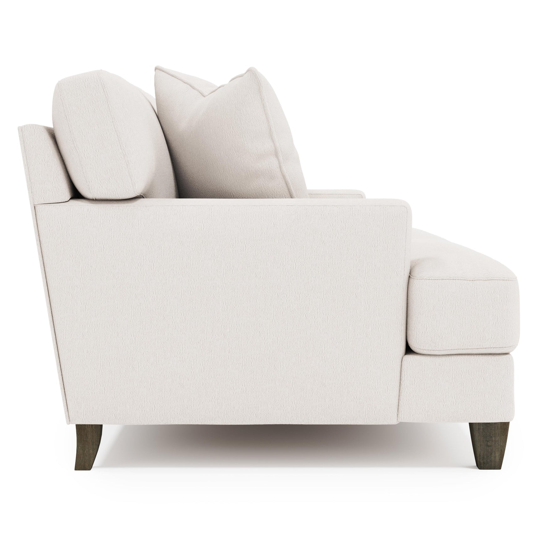Mila White/Cream Fabric Loveseat - Ornate Home