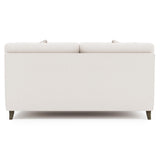 Mila White/Cream Fabric Loveseat - Ornate Home