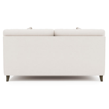 Mila White/Cream Fabric Loveseat - Ornate Home