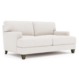 Mila White/Cream Fabric Loveseat - Ornate Home
